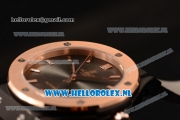 Hublot Classic Fusion 9015 Auto PVD/Rose Gold Case with Grey Dial and Grey Leather Strap
