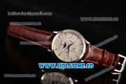 Jaeger-LECoultre Master Perpetual Calendar Asia Automatic Steel Case with White Dial and Stick Markers