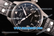 IWC Big Pilot Power Reserve Swiss Valjoux 7750 Automatic Steel Case with Black Dial and White Arabic Numeral Markers (ZF)