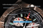 Breitling Avenger Skyland Chrono Swiss Quartz PVD Case with Black Dial and Green/Black Nylon Strap