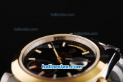 Rolex Day-Date II Oyster Perpetual Automatic Movement Two Tone with Gold Bezel-Black Dial and Stick Markers