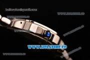 Cartier Santos 100 Miyota Quartz Movement Full Steel with White Dial and Black Roman Numerals