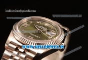 Rolex Datejust 37mm Swiss ETA 2836 Automatic Steel Case with Jubilee Steel Bezel Green Dial Roman Steel Bracelet