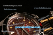 Rolex Milgauss Vintage 1950s Asia 2813 Automatic Steel Case with Brown Dial Yellow Markers and Nylon Strap