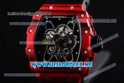 Richard Mille RM 35-01 RAFA Miyota 9015 Automatic PVD Case with Skeleton Dial and Dot Markers Black Rubber Strap