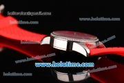 Chopard Mille Miglia Gran Turismo XL Miyota OS2035 Quartz Steel Case with Diamond Bezel and Red Rubber Bracelet
