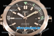 IWC Aquatimer Miyota Quartz Steel Case with Black Dial Black Rubber Strap and White Markers