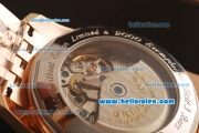 Breitling Montbrillant Swiss Valjoux 7750 Automatic Full Rose Gold with White Dial and Rose Gold Markers