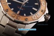 Tag Heuer Aquaracer 500 Calibre 5 Swiss ETA 2892 Automatic Movement Gold Bezel with Black Dial and White Stick Markers