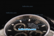 Rolex Daytona Swiss ETA 7750 Automatic Movement Full Steel with Black Dial