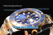 Rolex Submariner Two Tone Blue Model ETA2836 Auto 1:1 Clone With Ceramic Bezel 116613LB