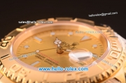 Rolex Yachtmaster Swiss ETA 2836 Automatic Full Gold with Gold Dial 10 Micron Plated-1:1 Original