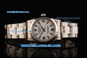 Rolex Oyster Perpetual Air-King Automatic Movement Full Steel with White Dial and Black Arabic Numerals