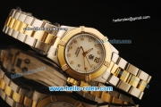 Tag Heuer Aquaracer Swiss ETA Quartz Movement Gold Bezel with Diamond - Silver Dial and Diamond Markers