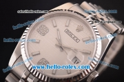 Rolex Datejust Original ETA 2836 Automatic Steel Case/Strap with Silver Dial