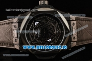 Hublot Big Bang Sang Bleu 9015 Automatic PVD Case with Black Dial Arabic Numeral Markers and Genuine Leather Strap