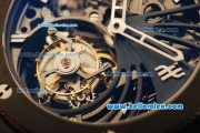 Hublot Big Bang Skeleton Swiss Tourbillon Manual Winding Movement Ceramic Case and Bezel with Black Rubber Strap