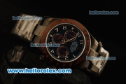 Rolex Daytona Chronograph Swiss Valjoux 7750 Automatic Movement PVD Case with Blue Dial and PVD Strap