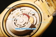 Rolex Day Date II Rolex 3156 Automatic Movement Full Gold with Golden Dial and Roman Numeral Markers