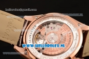 Omega De Ville Tresor Master Co-Axial Clone Omega 8801 Automatic Rose Gold Case with White Dial and Brown Leather Strap