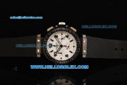 Hublot Big Bang Chronograph Swiss Quartz Movement PVD Case with White Dial and Black Rubber Strap-Lady Model