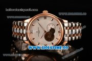 Vacheron Constantin Patrimony Asia Automatic Two Tone with White Dial and Rose Gold Stick/Roman Numeral Markers