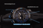 Gaga Milano Chrono 48 Miyota OS20 Quartz PVD Case with Black Dial and Blue Numeral Markers