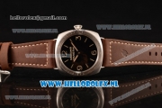 Panerai Radiomir 3 Days Acciaio P.3000 Auto Steel Case with Black Dial and Brown Leather Strap - 1:1 Origianl (ZF)