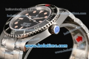 Rolex Submariner Rolex 3130 Automatic Steel Case/Bracelet with Black Dial and Yellow Markers - 1:1 Original (BP)