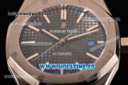 Audemars Piguet Royal Oak 41MM Clone AP Calibre 3120 Automatic Steel Case with Blue Dial Blue Leather Strap - Stick Markers (EF)