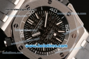 Audemars Piguet Royal Oak Offshore Diver Asia 2813 Automatic Steel Case with Black Dial and Black Rubber Strap