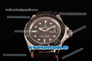 Rolex Yachtmaster 40 Swiss ETA 2836 Automatic Steel Case with Black Dial White Markers and Black Rubber Strap