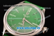 Rolex Cellini Time Asia 2813 Automatic Steel Case with Stick/Roman Numeral Markers and Green Dial