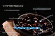 Hublot Big Bang Evolution Chrono Swiss Valjoux 7750 Automatic Rose Gold/PVD Case Black Dial With Stick/Arabic Numeral Markers Black Rubber Strap