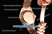 Rolex Datejust Swiss ETA 2671 Automatic Rose Gold Case with Diamonds Markers Green Dial and Rose Gold Bracelet (BP)