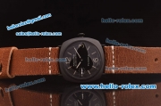 Panerai Radiomir Black Seal PAM 00292 Swiss ETA 6497 Manual Winding Ceramic Case with Black Dial and Brown Leather Strap - 1:1 Original