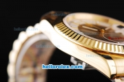 Rolex Day-Date II Automatic Movement Full Gold with Grey Dial and Stick Markers