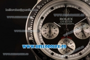 Rolex Daytona Vintage Edition Miyota OS20 Quartz Steel Case with Black Dial and Green Leather Strap