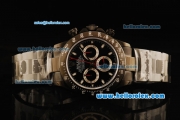 Rolex Daytona Oyster Perpetual Swiss ETA 7750 Automatic Movement Full PVD with Black Dial and White Stick Markers