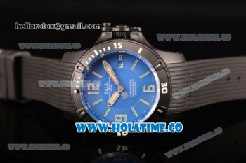 Ball Engineer Hydrocarbon Spacemaster Miyota 8215 Automatic PVD Case with Blue Dial Rubber Strap and Luminous Stick/Arabic Numeral Markers