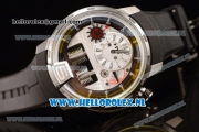 HYT H1 Titanium Clone HTY Cal.101 Manual Winding Steel Case with White Dial and Black Rubber Strap