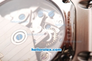 Ebel 1911 Swiss Valjoux 7750 Working Chronograph Movement PVD Bezel with Black Dial and Silver Stick Marker-SS Strap