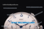 IWC Portuguese Power Reserve Clone IWC 52010 Automatic Steel Case with White Dial and Blue Arabic Numeral Markers - 1:1 Original (ZF)