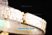 Rolex Datejust Oyster Perpetual Full Gold and Diamond with Diamond Dial-Lady Size