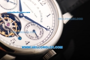 A.Lange&Sohne Glashutte Swiss Tourbillon Manual Winding Movement with White Dial and Leather Strap