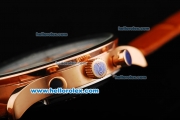 IWC Portuguese Chronograph Quartz Movement Rose Gold Case with White Dial and Rose Gold Arabic Numeral Markers