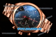 Tag Heuer Grand Carrera SLR Chrono Miyota Quartz Rose Gold Case/Bracelet with Black Dial and Silver Stick Markers