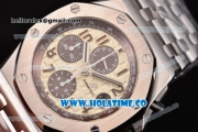 Audemars Piguet Royal Oak Offshore 2014 New Chrono Swiss Valjoux 7750 Automatic Steel Case with Beige Dial and Arabic Numeral Markers (JF)