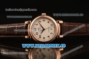 IWC Da Vinci Swiss ETA 2892 Automatic Steel Case with White Dial Arabic Numeral Markers and Genuine Leather Strap