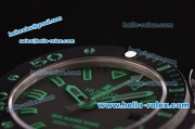 Hublot Big Bang King Swiss Valjoux 7750 Automatic Movement PVD Case with Black Dial and Green Stick Hour Markers